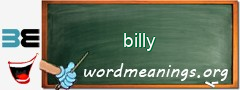 WordMeaning blackboard for billy